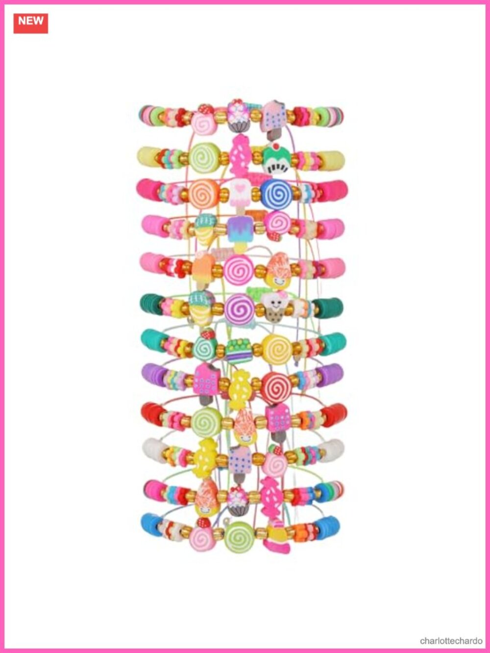 Heishi Clay Bead Bracelets Beaded Stretch BFF Boho Stackable Summer Beach Party